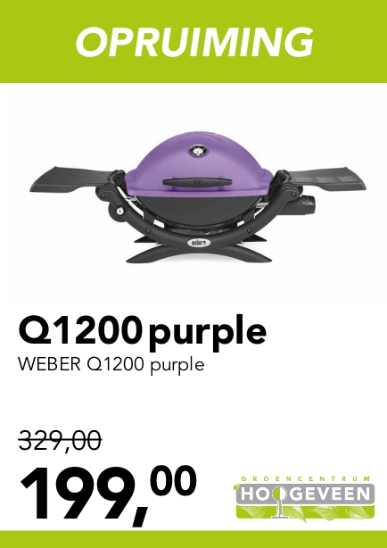 Gas BBQ WEBER Q1200 purple
